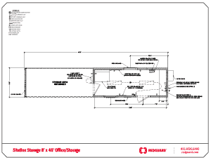 SiteBox 8'x40' Office Storage Floor Plan